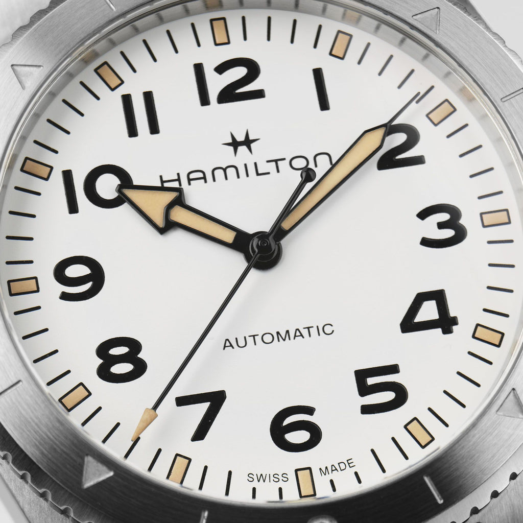 Hamilton Khaki Field Expedition Auto White on Gren Nato 41mm