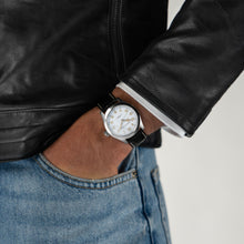 Load image into Gallery viewer, Hamilton Khaki Field White Murph 38mm on leather