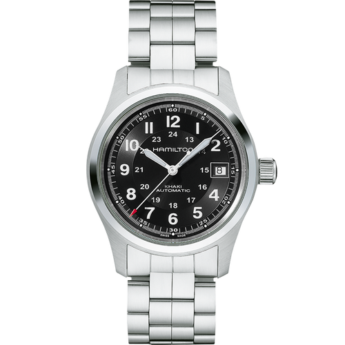Hamilton Khaki Field Automatic Black 38mm on Bracelet
