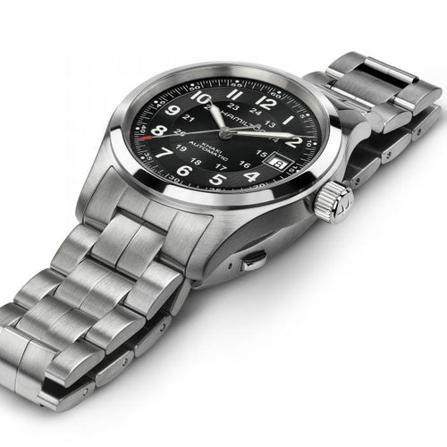 Hamilton Khaki Field Automatic Black 38mm on Bracelet