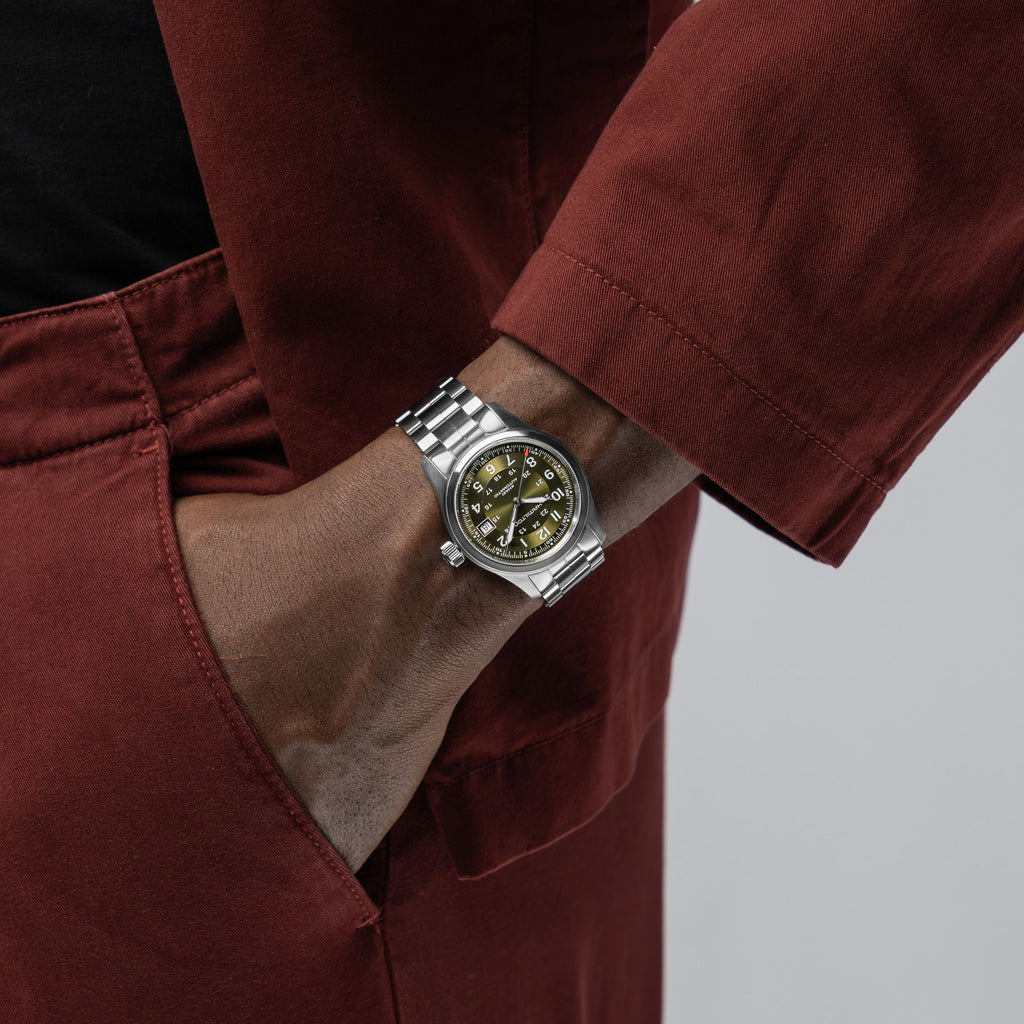 Hamilton Khaki Field Automatic Green 38mm on Bracelet