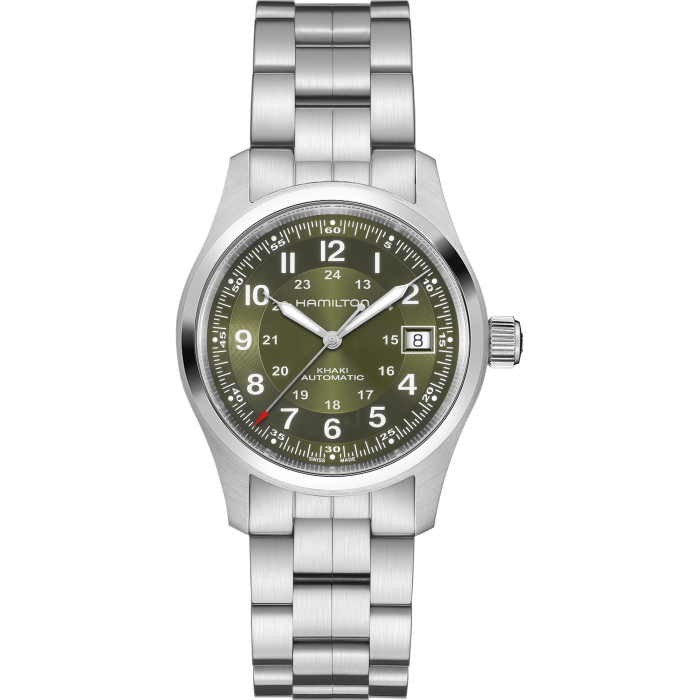 Hamilton Khaki Field Automatic Green 38mm on Bracelet