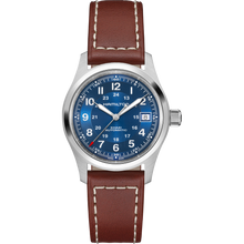 Load image into Gallery viewer, Hamilton Khaki Field Automatic 38mm Blue Dial on Brown Leather