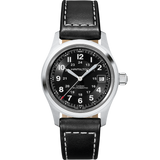 Hamilton Khaki Field Automatic 38mm on Black Leather