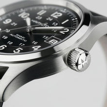 Load image into Gallery viewer, Hamilton Khaki Field Automatic 38mm on Black Leather