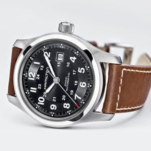 Load image into Gallery viewer, Hamilton Khaki Field Auto 42mm on Brown Leather