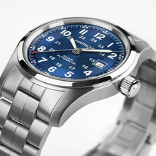 Load image into Gallery viewer, Hamilton Khaki Field Auto Blue 42mm on Bracelet