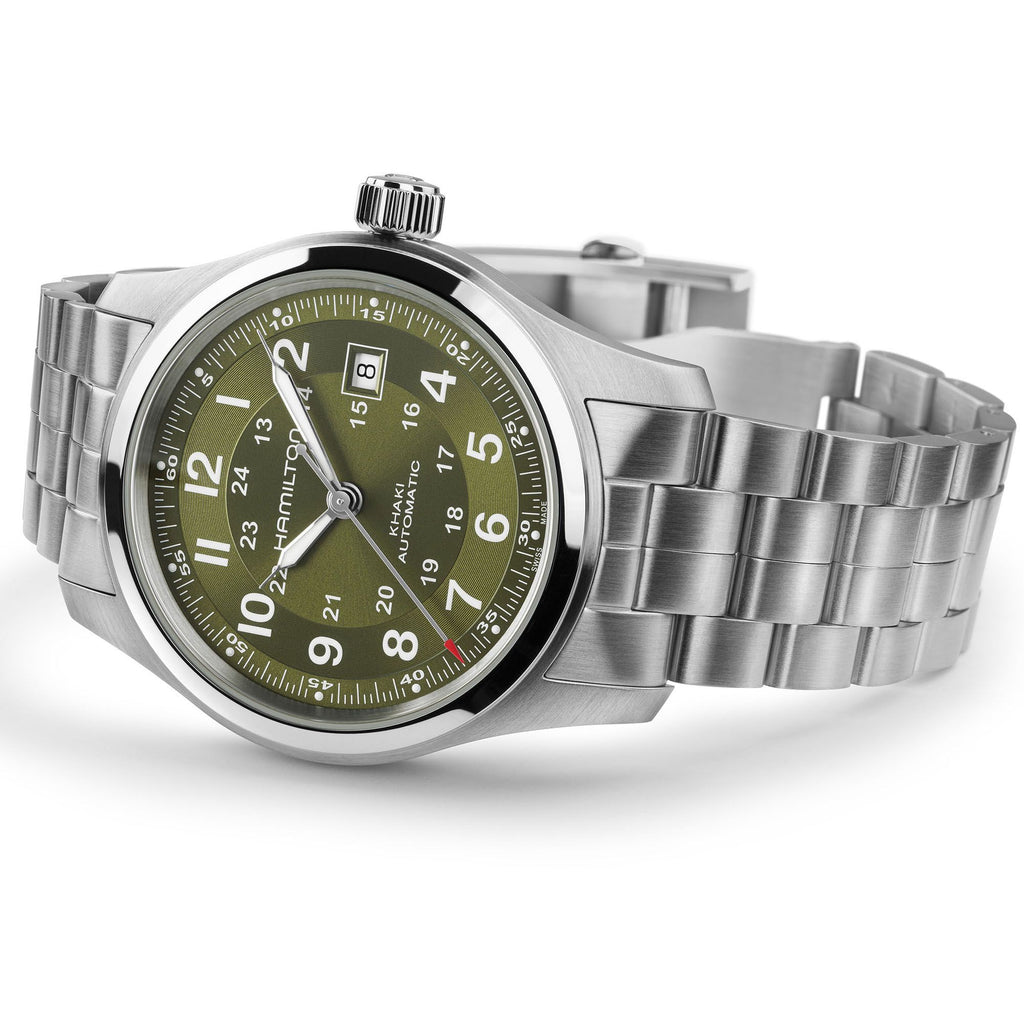 Hamilton Khaki Field Auto Green 42mm on Bracelet
