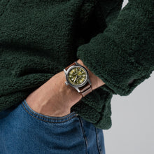 Load image into Gallery viewer, Hamilton Khaki Field Auto Green 42mm on leather