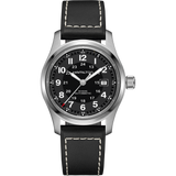 Hamilton Khaki Field Auto 42mm on Black Leather
