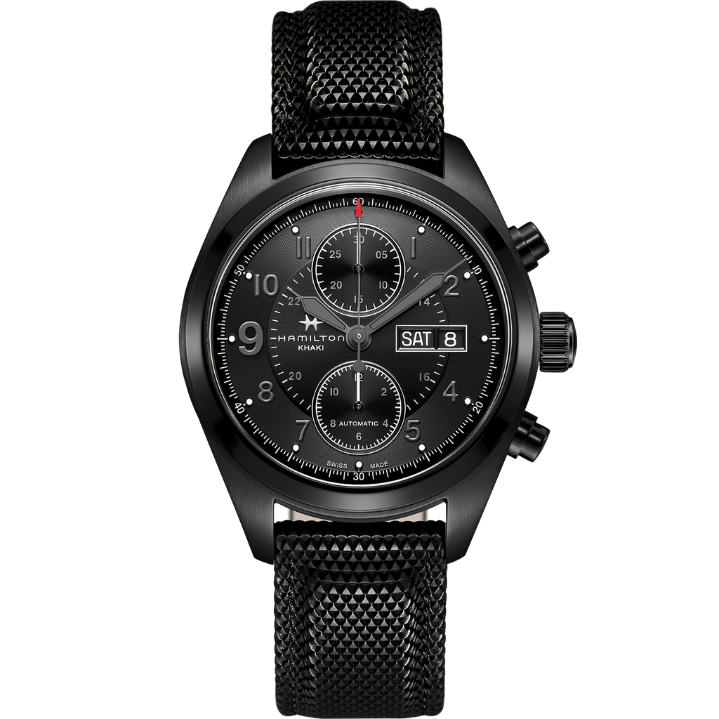 Hamilton Khaki Field Day-Date Auto Chrono Full Black