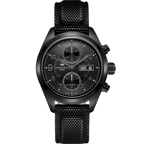 Hamilton Khaki Field Day-Date Auto Chrono Full Black
