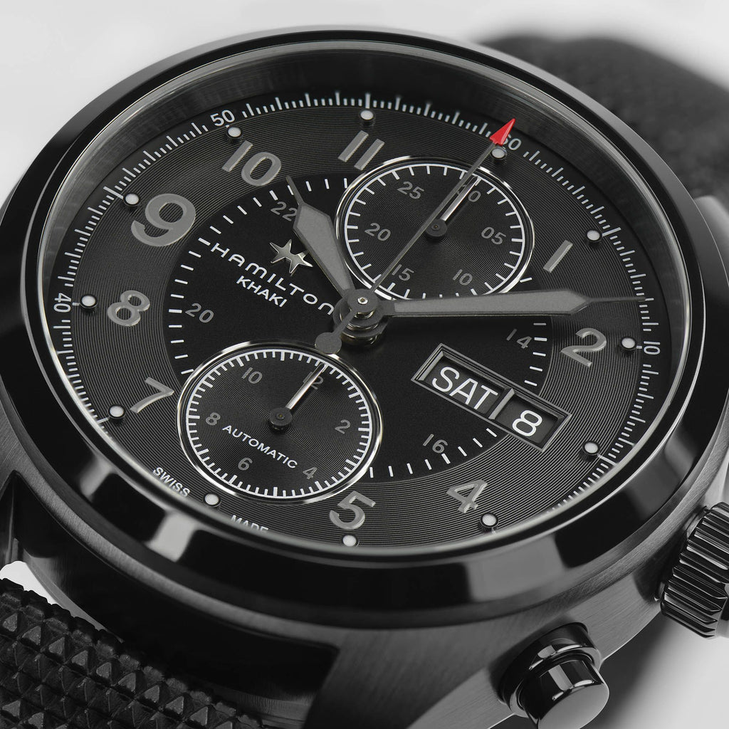 Hamilton Khaki Field Day-Date Auto Chrono Full Black