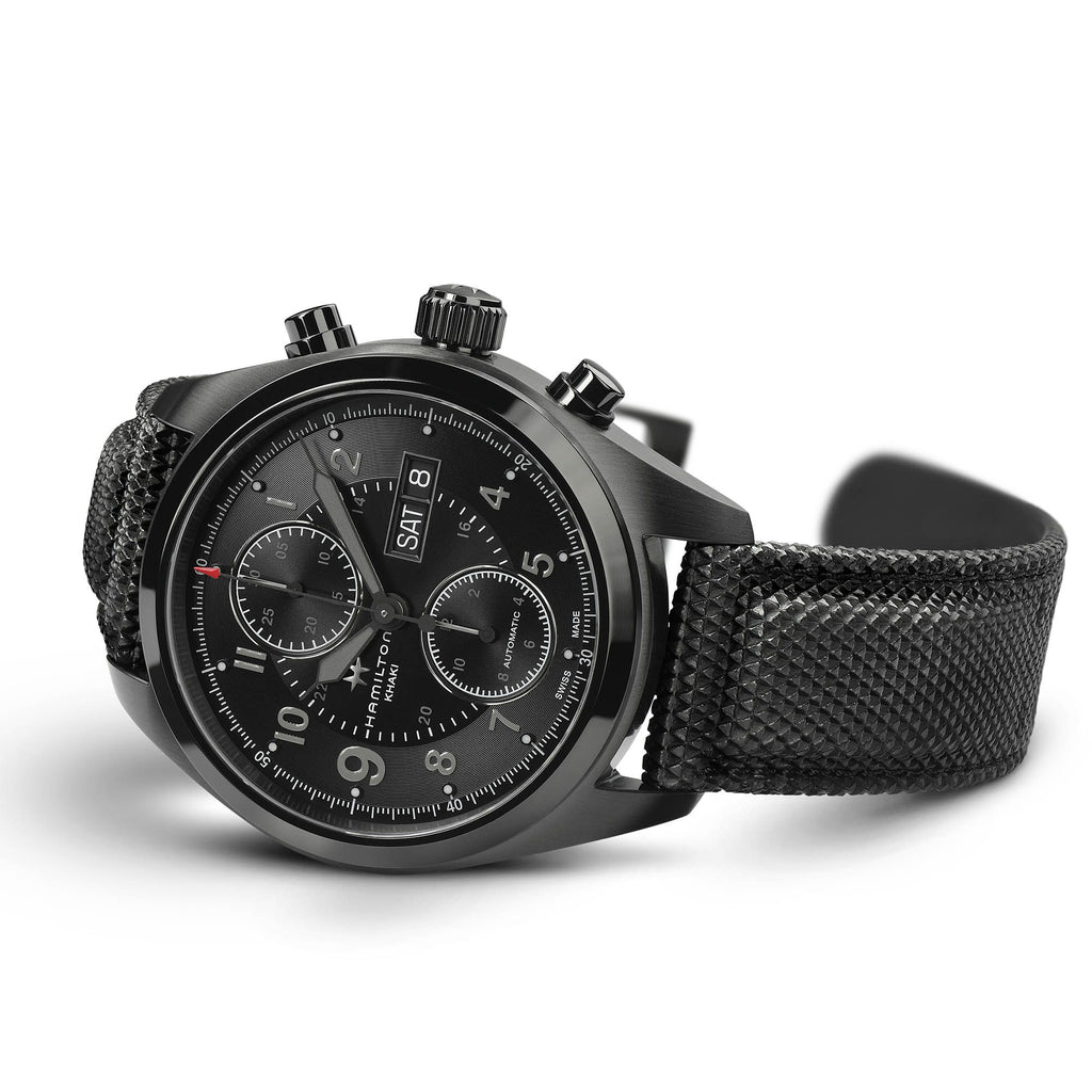 Hamilton Khaki Field Day-Date Auto Chrono Full Black