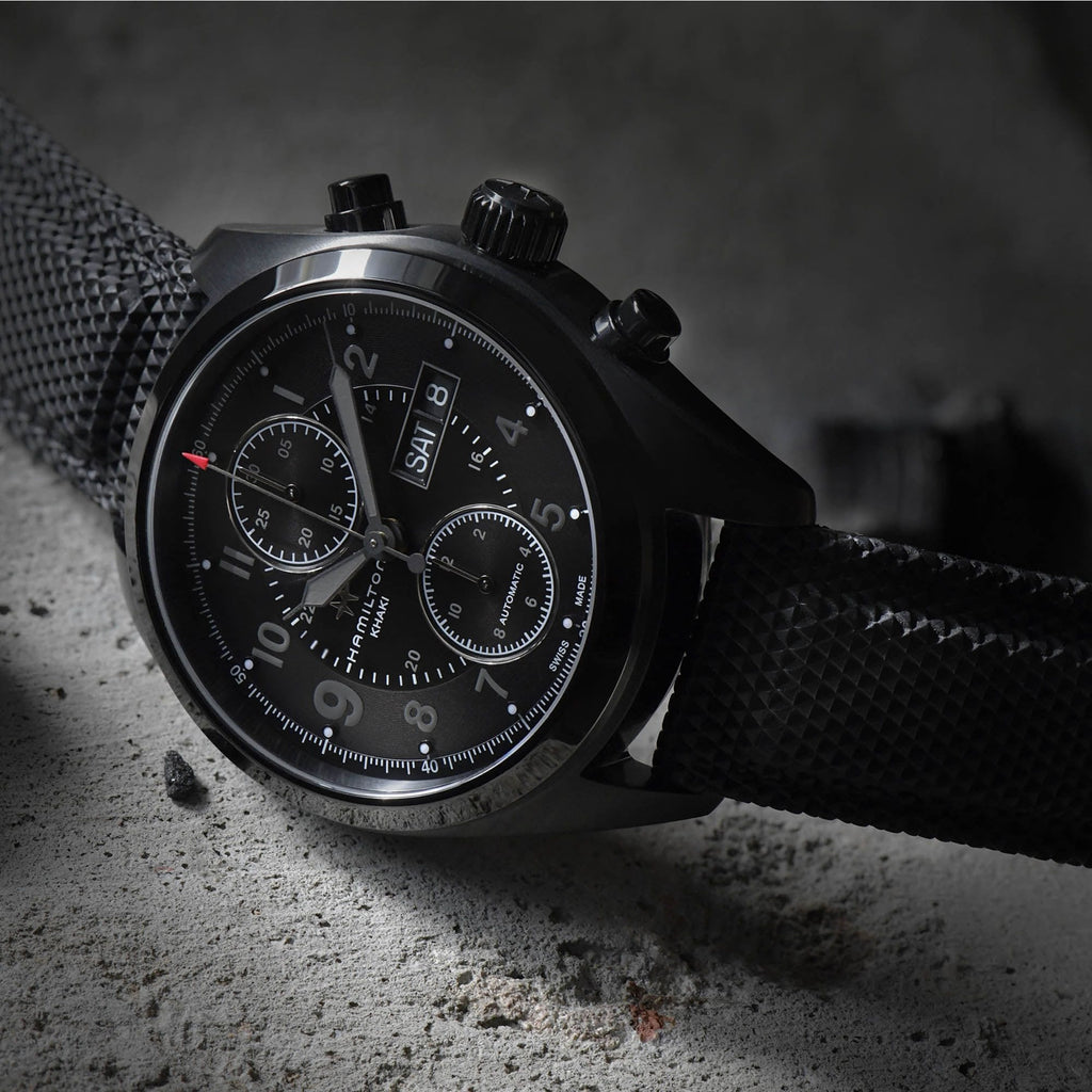 Hamilton Khaki Field Day-Date Auto Chrono Full Black