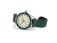 Load image into Gallery viewer, Hamilton Khaki Aviation Pilot Pioneer Auto White Dial on Green Bezel on leather