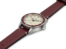 Load image into Gallery viewer, Hamilton Khaki Aviation Pilot Pioneer Auto White Dial on Red Bezel on leather