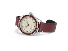 Load image into Gallery viewer, Hamilton Khaki Aviation Pilot Pioneer Auto White Dial on Red Bezel on leather