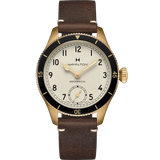 Hamilton Khaki Aviation Pilot Pioneer Bronze White Dial on leather