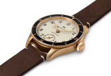 Load image into Gallery viewer, Hamilton Khaki Aviation Pilot Pioneer Bronze White Dial on leather