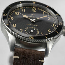 Load image into Gallery viewer, Hamilton Khaki Aviation Pilot Pioneer 43mm on leather