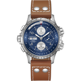 Hamilton Khaki Aviation X-Wind Auto Chrono Blue on leather