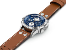 Load image into Gallery viewer, Hamilton Khaki Aviation X-Wind Auto Chrono Blue on leather