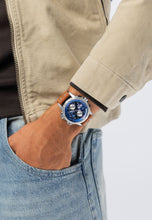 Load image into Gallery viewer, Hamilton Khaki Aviation X-Wind Auto Chrono Blue on leather