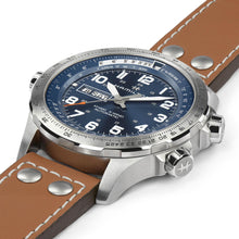 Load image into Gallery viewer, Hamilton Khaki Aviation X-Wind Day Date Auto Blue on Leather