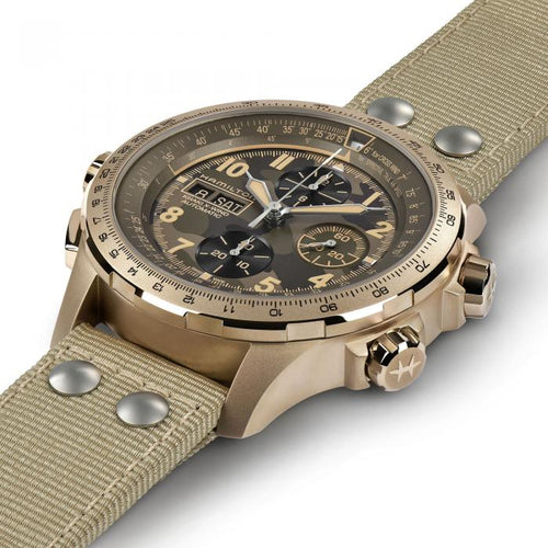 Hamilton Khaki Aviation X-Wind Auto Chrono PVD Beige