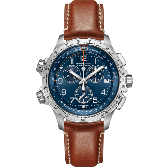 Hamilton Khaki Aviation X-Wind Quartz GMT Chrono Blue