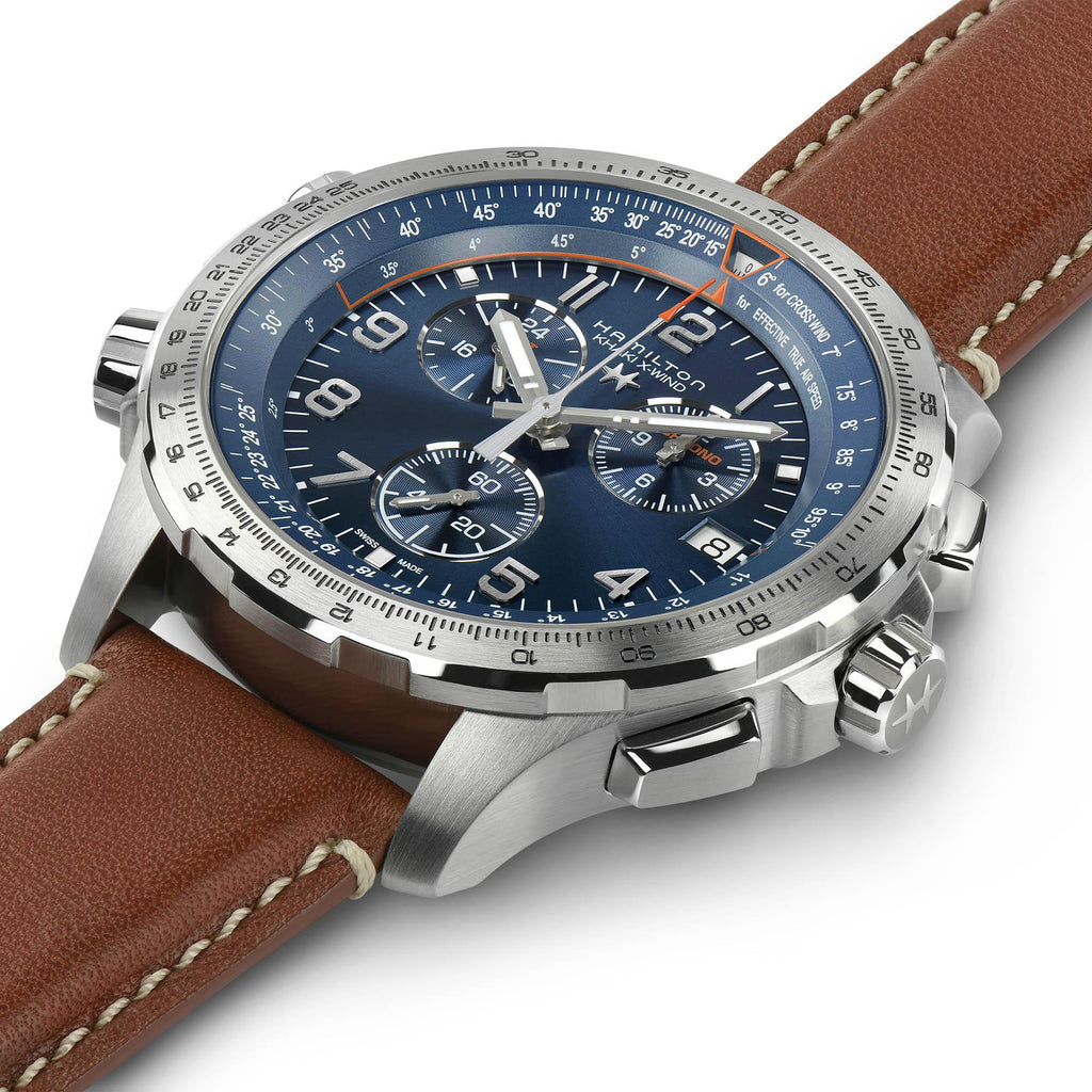 Hamilton Khaki Aviation X-Wind Quartz GMT Chrono Blue