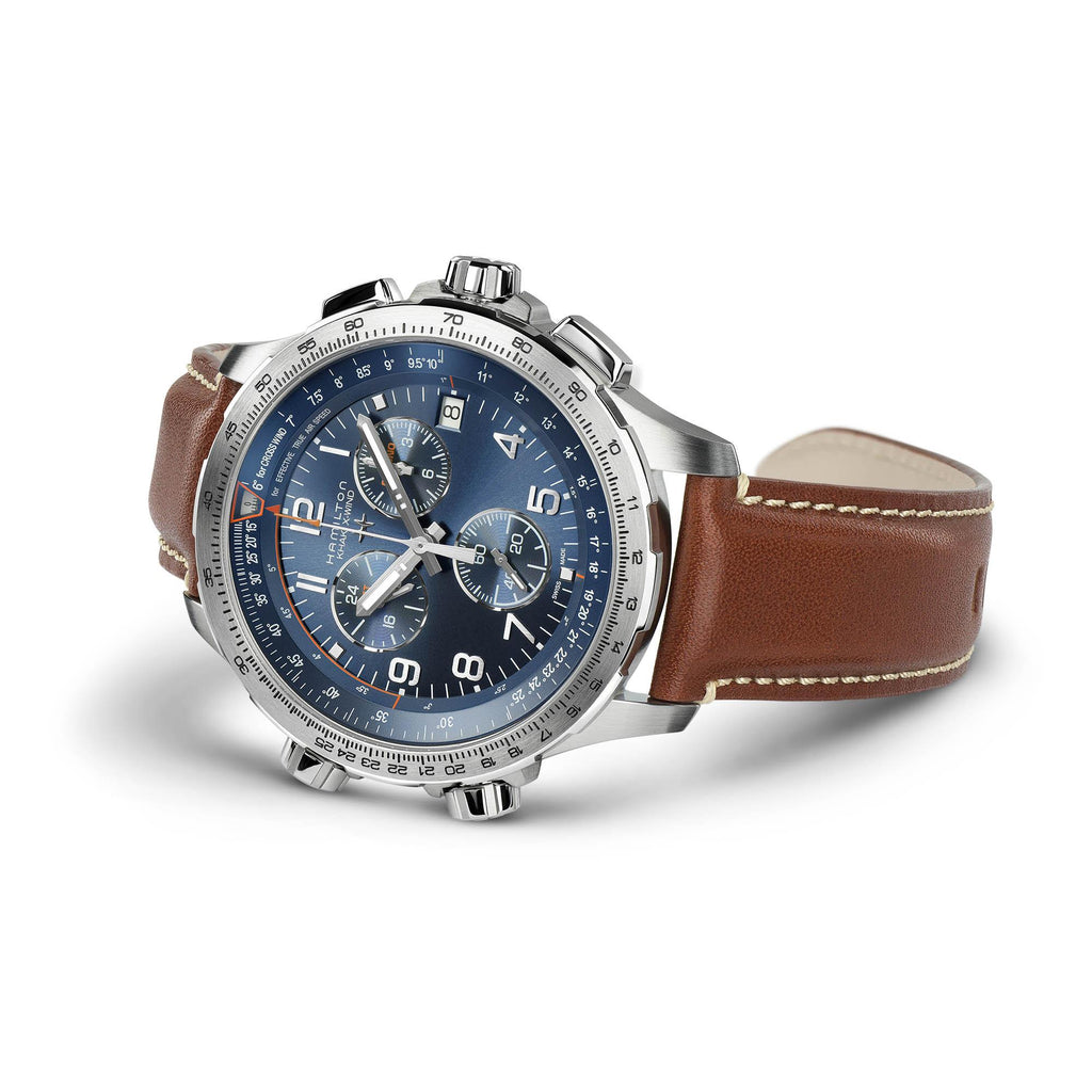 Hamilton Khaki Aviation X-Wind Quartz GMT Chrono Blue