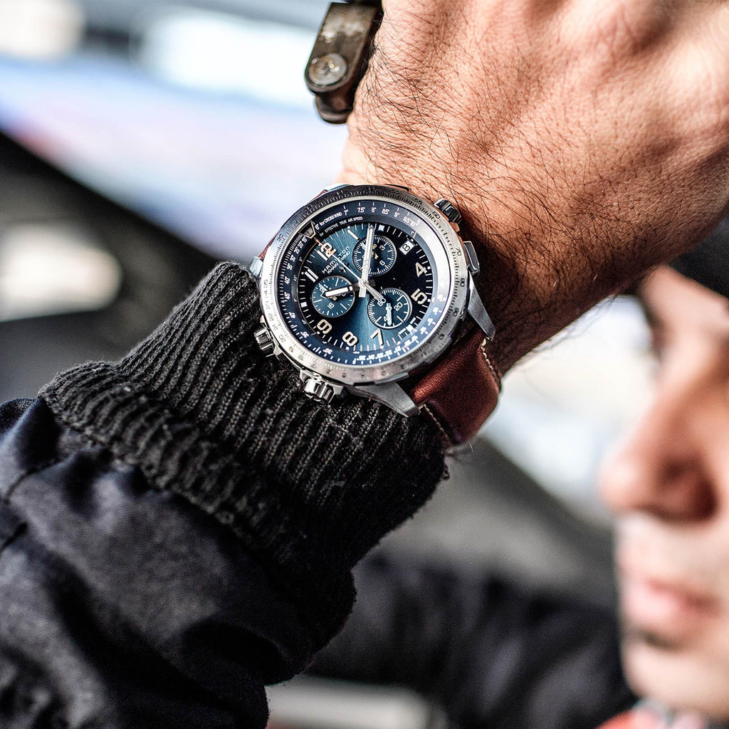 Hamilton Khaki Aviation X-Wind Quartz GMT Chrono Blue