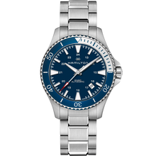 Load image into Gallery viewer, Hamilton Khaki Navy Scuba Auto Blue Bezel on Bracelet 40mm