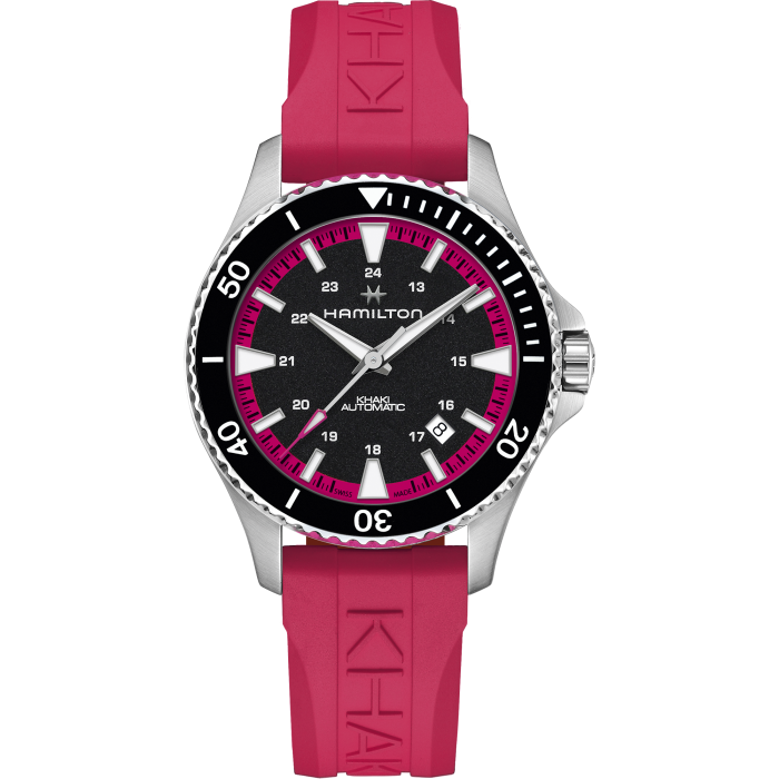 Hamilton Khaki Navy Scuba Auto on Pink Rubber