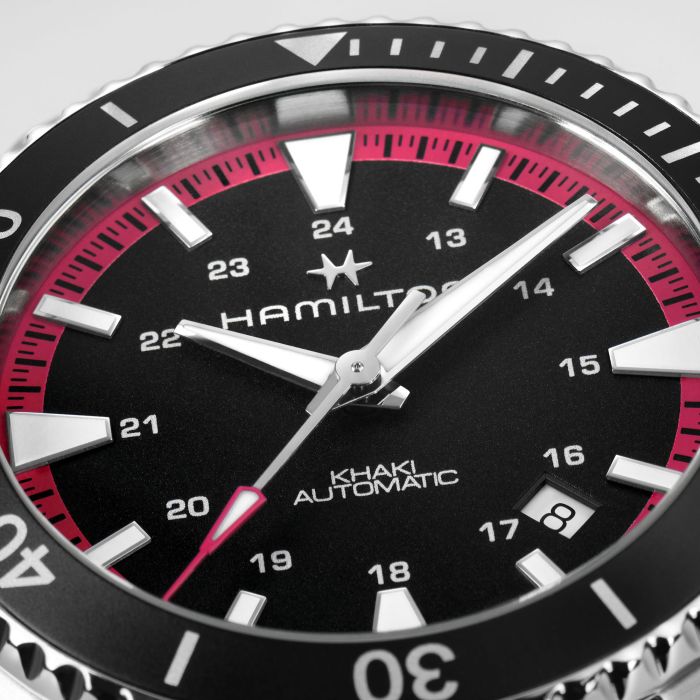 Hamilton Khaki Navy Scuba Auto on Pink Rubber