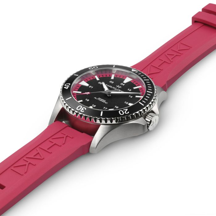 Hamilton Khaki Navy Scuba Auto on Pink Rubber