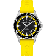 Load image into Gallery viewer, Hamilton Khaki Navy Belowzero Auto Titanium On Yellow Rubber