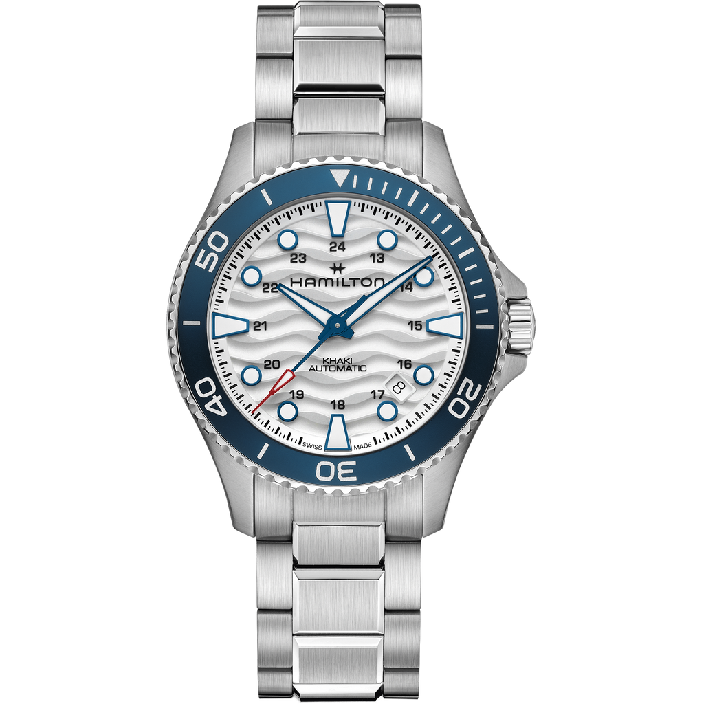 Hamilton Khaki Navy Scuba Auto White Dial Blue Bezel 40mm