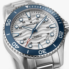 Load image into Gallery viewer, Hamilton Khaki Navy Scuba Auto White Dial Blue Bezel 40mm