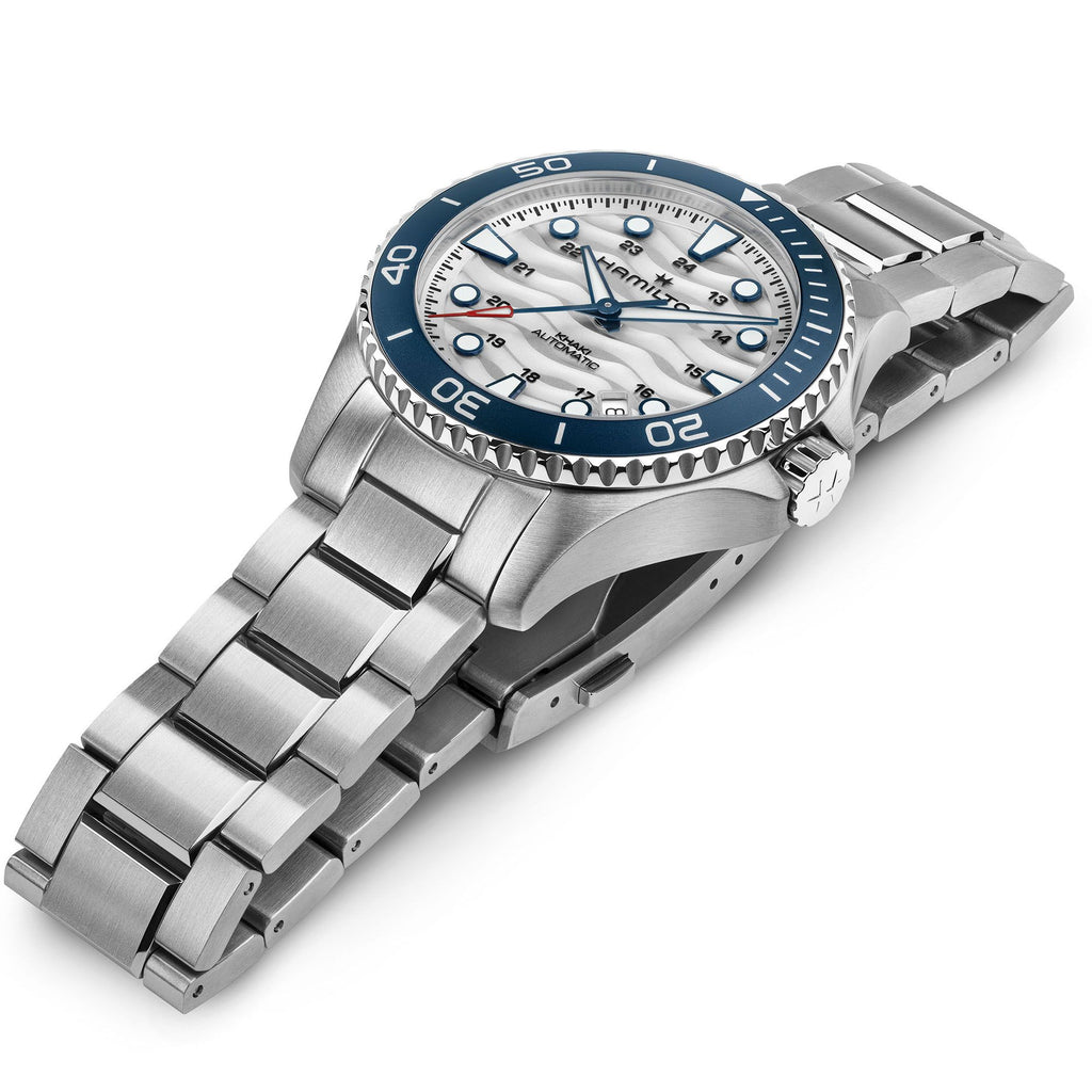 Hamilton Khaki Navy Scuba Auto White Dial Blue Bezel 40mm