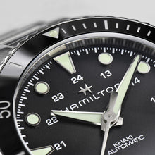Load image into Gallery viewer, Hamilton Khaki Navy Scuba Auto Black Dial Black Bezel on Bracelet 43mm