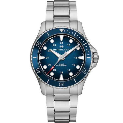 Hamilton Khaki Navy Scuba Auto Blue on Bracelet 43mm