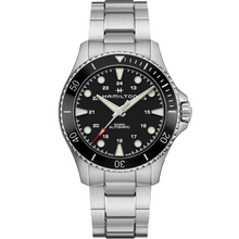Load image into Gallery viewer, Hamilton Khaki Navy Scuba Auto Black Dial Black Bezel on Bracelet 43mm