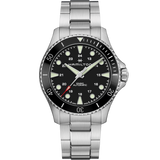 Hamilton Khaki Navy Scuba Auto Black Dial Black Bezel on Bracelet 43mm