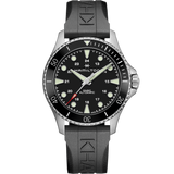 Hamilton Khaki Navy Scuba Auto Black Dial Black Bezel on Rubber 43mm