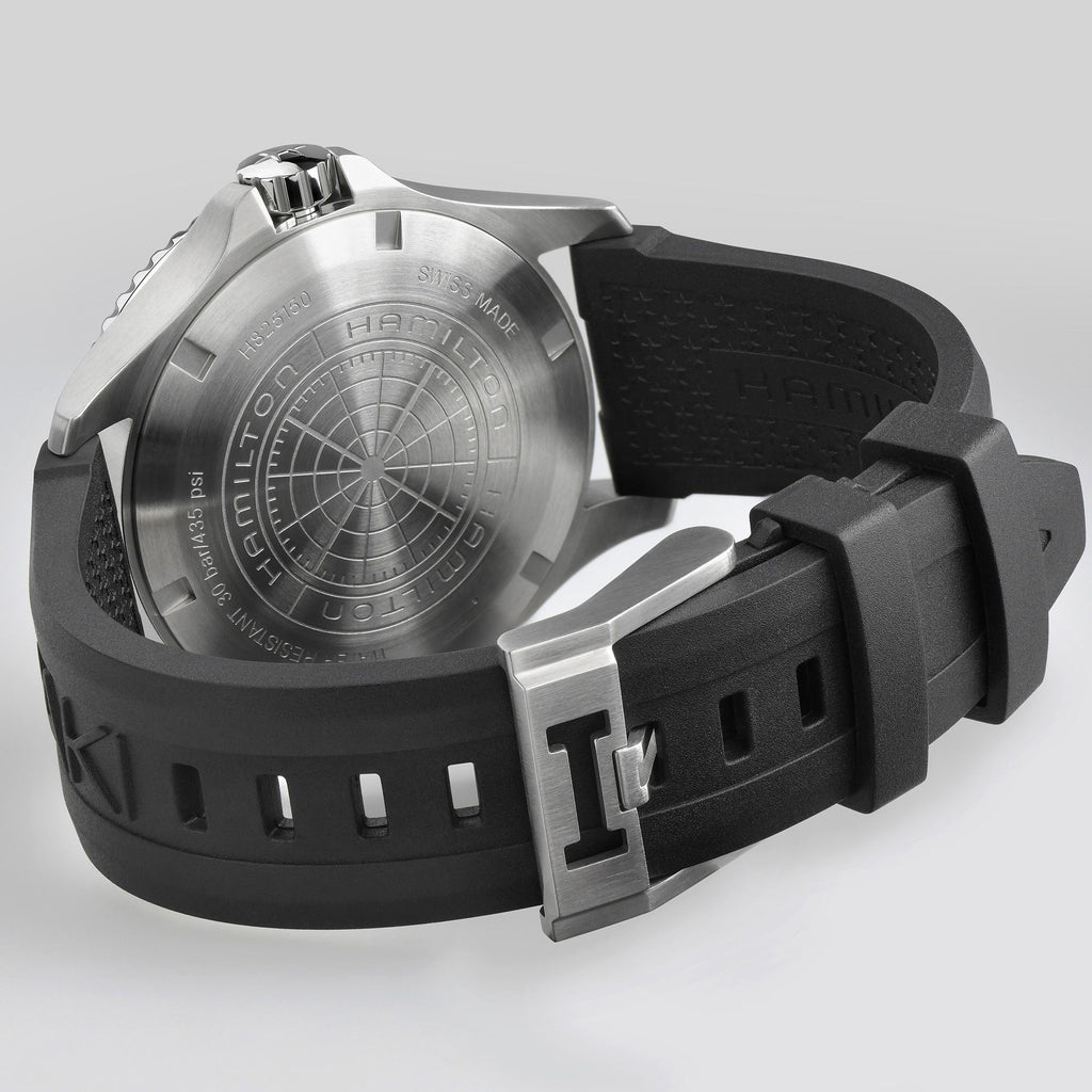 Hamilton Khaki Navy Scuba Auto Black Dial Black Bezel on Rubber 43mm