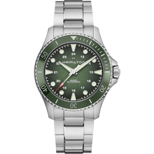 Load image into Gallery viewer, Hamilton Khaki Navy Scuba Auto Green on Bracelet 43mm