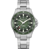 Hamilton Khaki Navy Scuba Auto Green on Bracelet 43mm